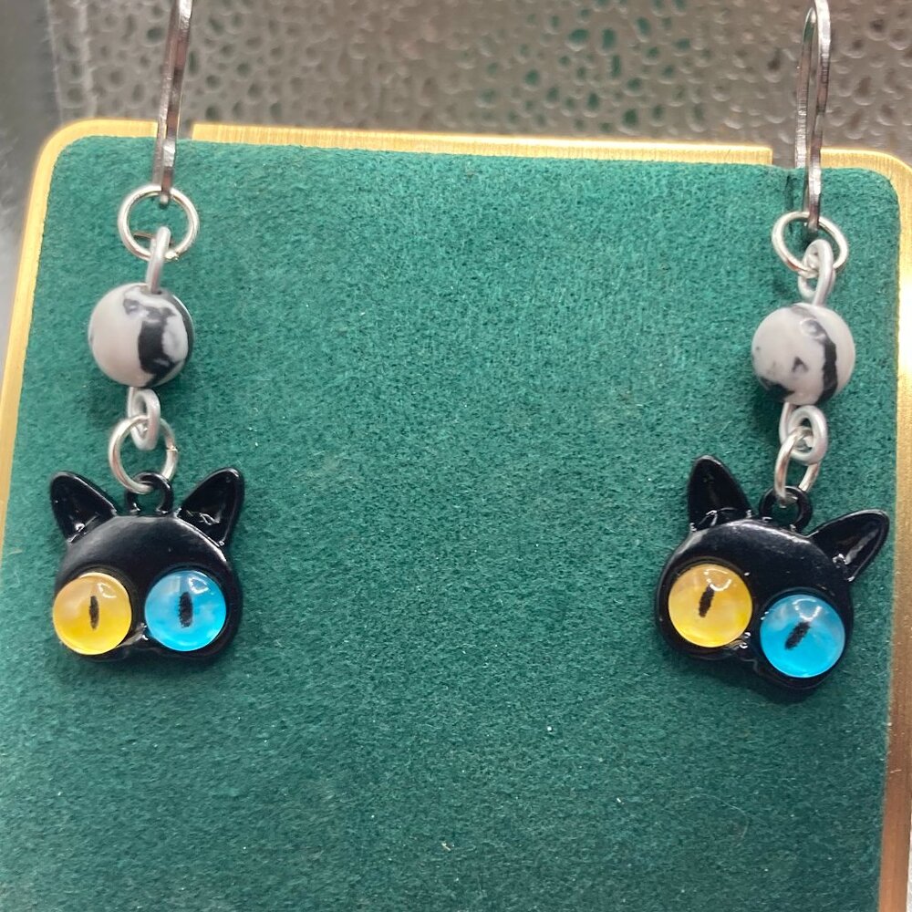Scummy Black Cat Earrings